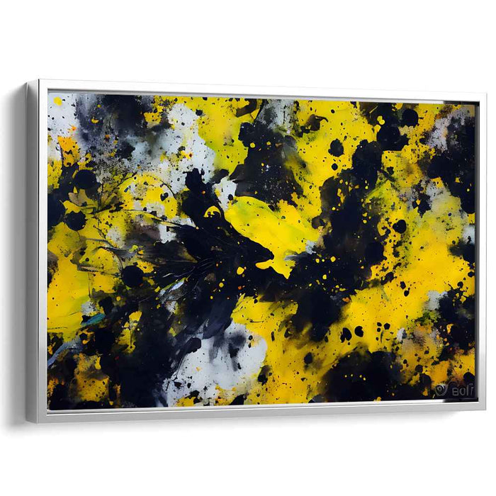 Yellow Abstract Splatter #128