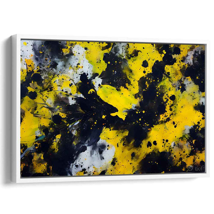 Yellow Abstract Splatter #128