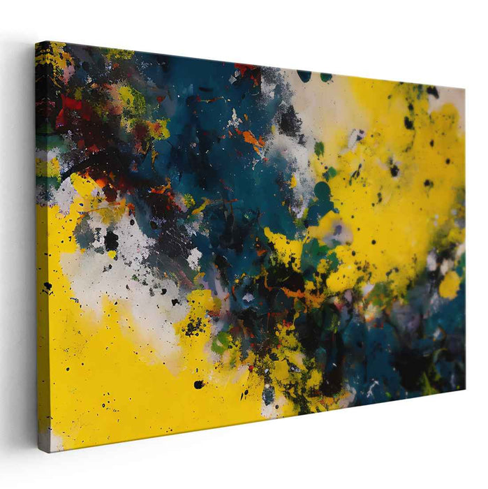 Yellow Abstract Splatter #129