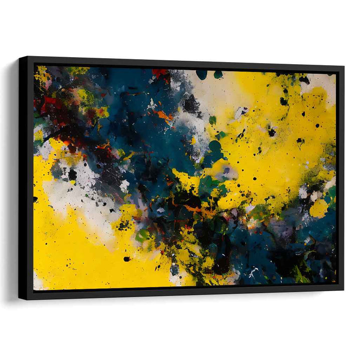 Yellow Abstract Splatter #129