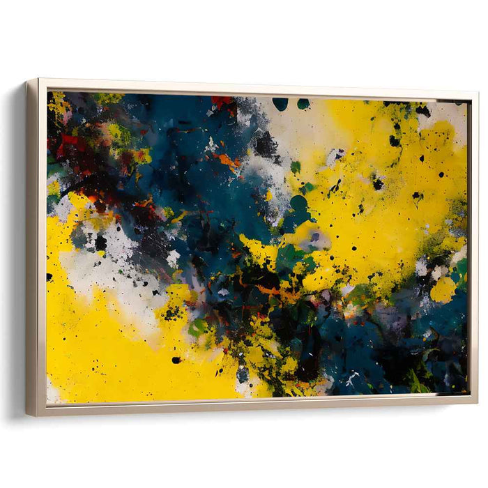 Yellow Abstract Splatter #129