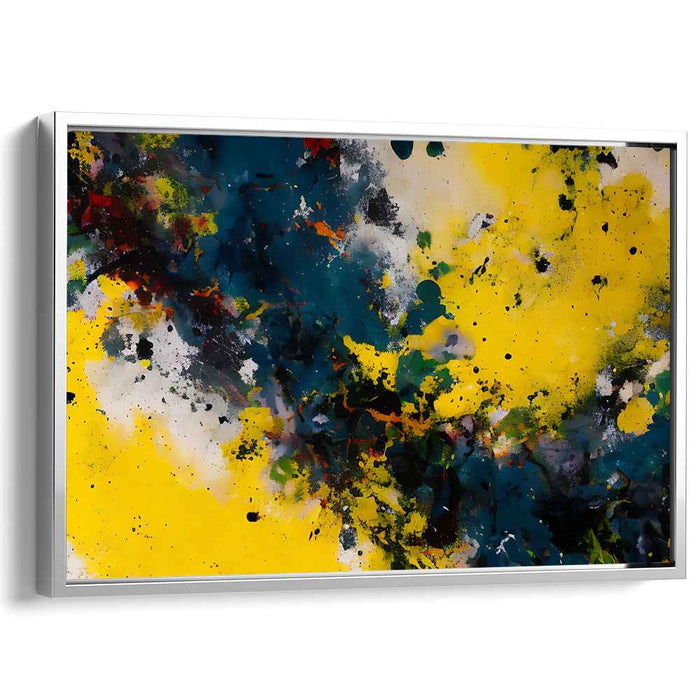 Yellow Abstract Splatter #129