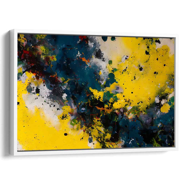 Yellow Abstract Splatter #129