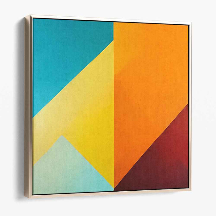 Vibrant Disarray Splash: Bold Abstract Color Block Canvas Art Print