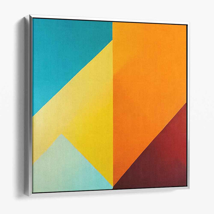 Vibrant Disarray Splash: Bold Abstract Color Block Canvas Art Print