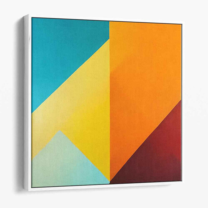 Vibrant Disarray Splash: Bold Abstract Color Block Canvas Art Print