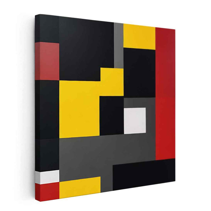 Vibrant Spectrum Abstract Vision: Bold Primary Colors Abstract Canvas Art