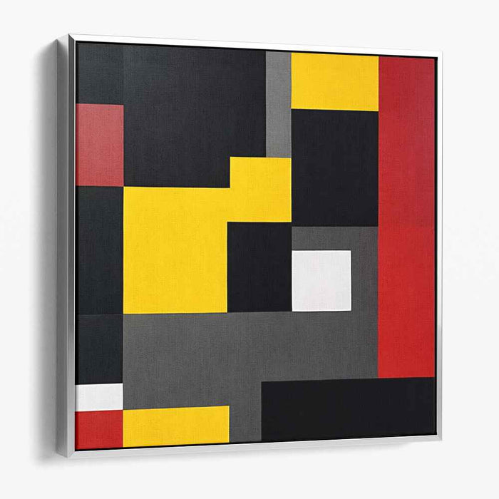 Vibrant Spectrum Abstract Vision: Bold Primary Colors Abstract Canvas Art