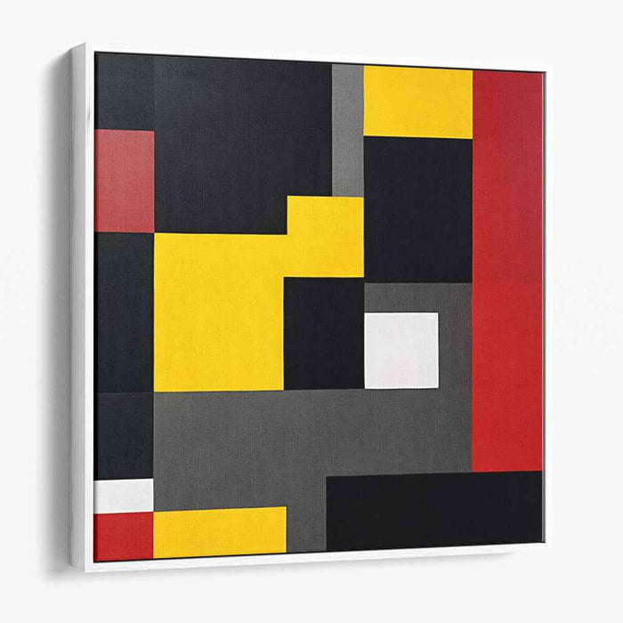 Vibrant Spectrum Abstract Vision: Bold Primary Colors Abstract Canvas Art