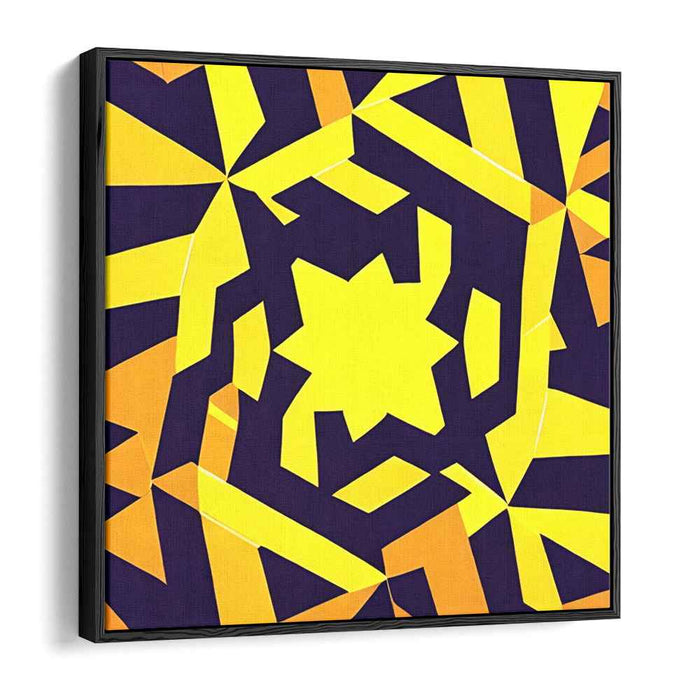 Luminous Constellation: Geometric Symphony in Yellow and Blue