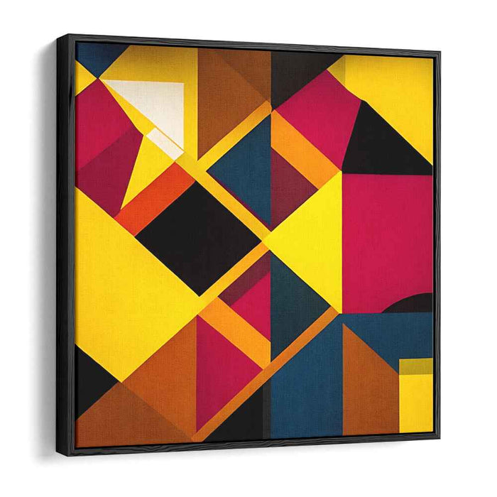 Sunset Embers Fusion: Abstract Yellow and Red Canvas Art Print