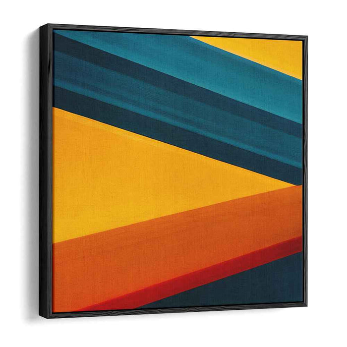 Vibrant Polygonal Array Fusion: Bold Abstract Geometric Canvas Art Print