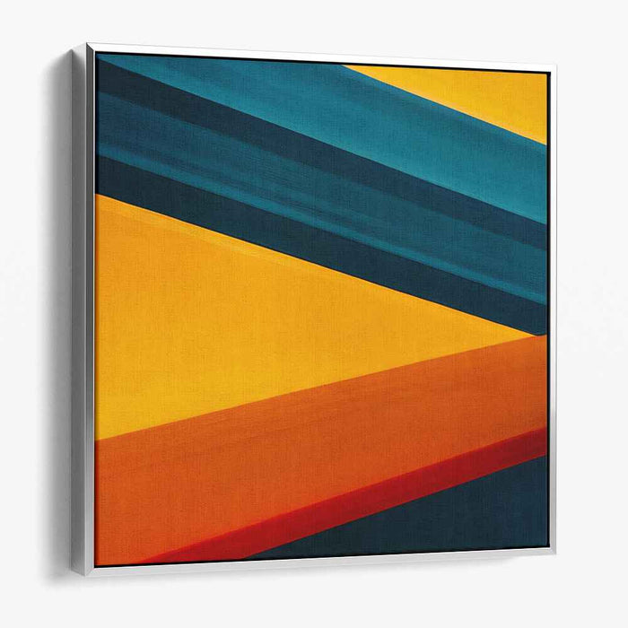 Vibrant Polygonal Array Fusion: Bold Abstract Geometric Canvas Art Print