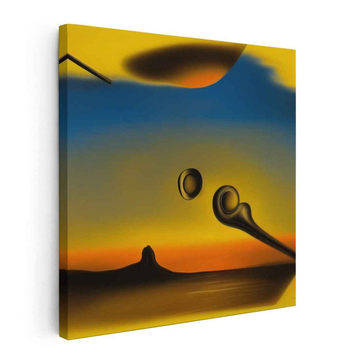 Dreamscape Sunset: Surrealist Abstract Landscape Canvas Art Print