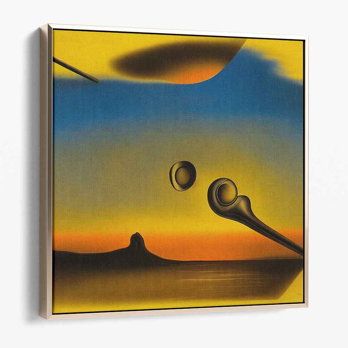 Dreamscape Sunset: Surrealist Abstract Landscape Canvas Art Print