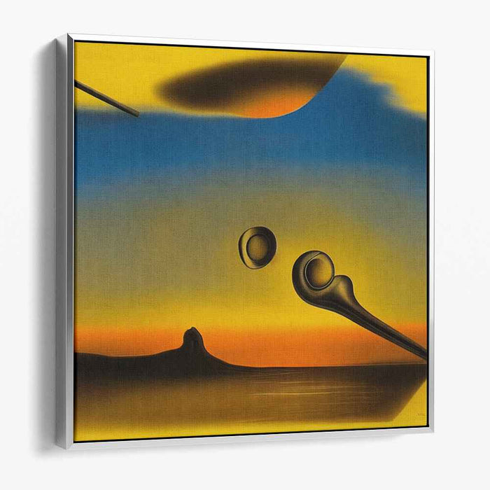 Dreamscape Sunset: Surrealist Abstract Landscape Canvas Art Print