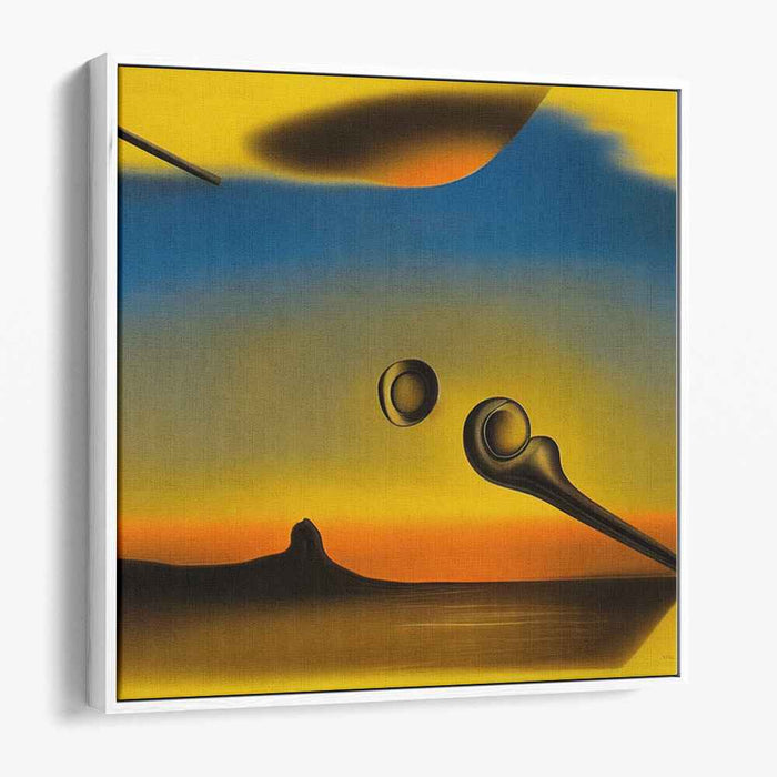 Dreamscape Sunset: Surrealist Abstract Landscape Canvas Art Print