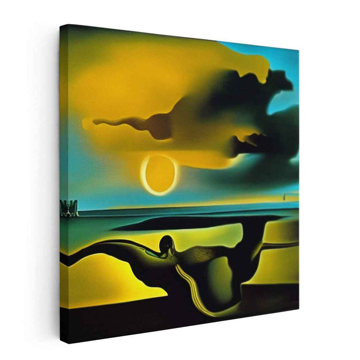 Twilight Dreamscape Unveiled: Surreal Sunset Canvas Art Print