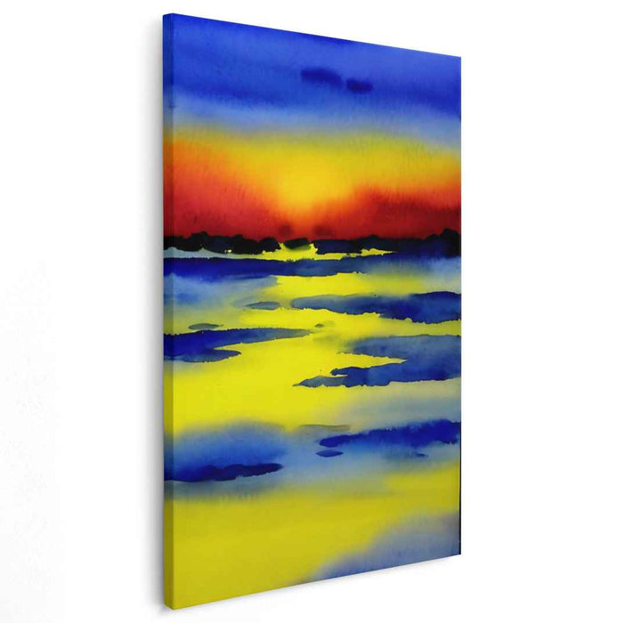 Yellow Watercolor Sunset #205