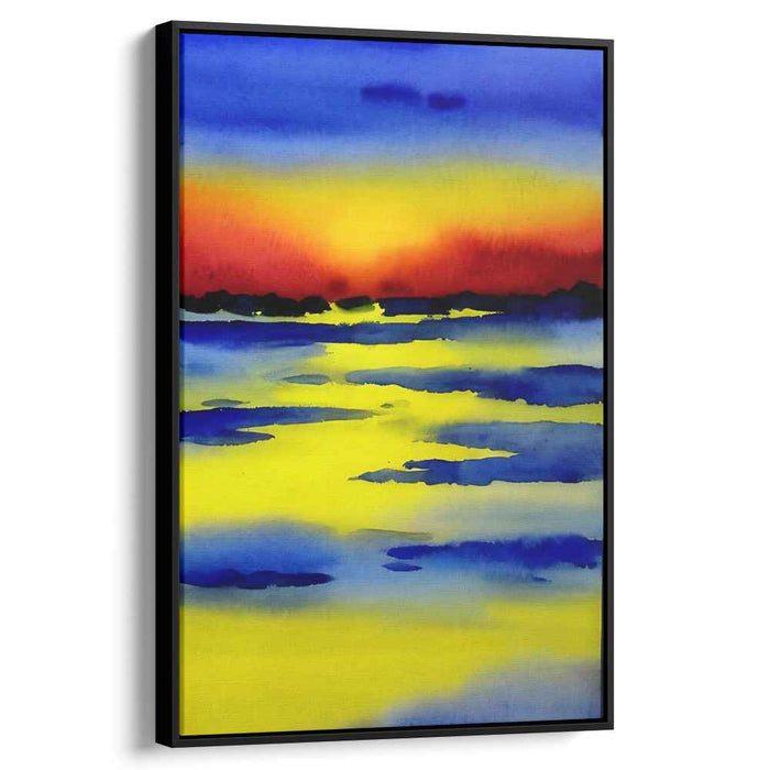 Yellow Watercolor Sunset #205