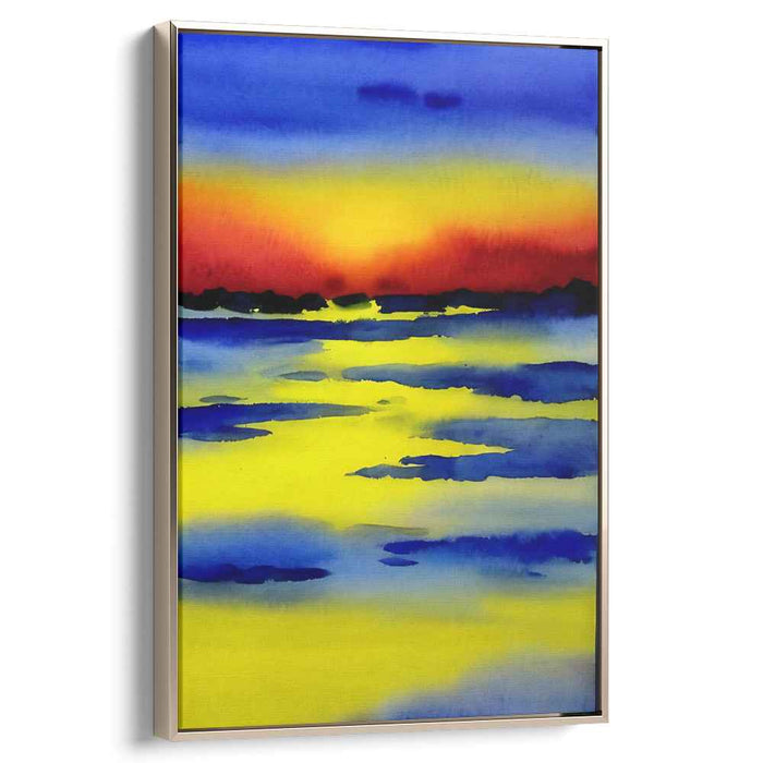 Yellow Watercolor Sunset #205