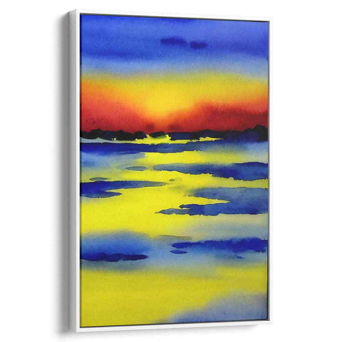 Yellow Watercolor Sunset #205