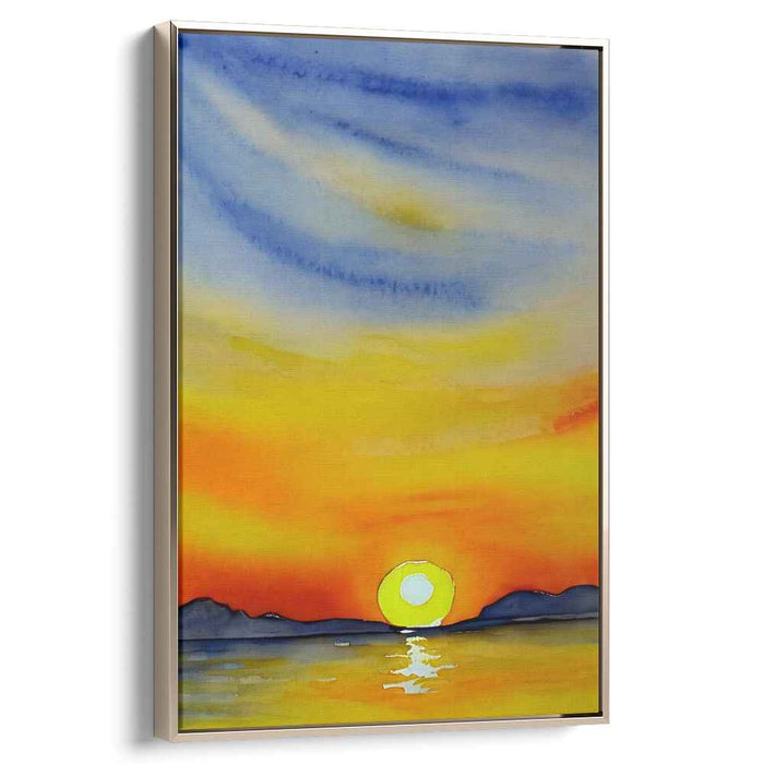 Yellow Watercolor Sunset #211