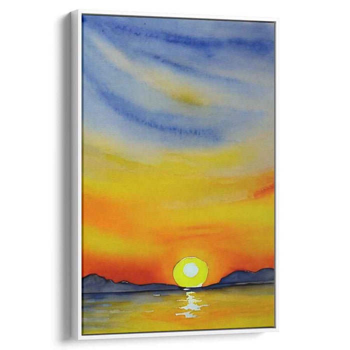 Yellow Watercolor Sunset #211