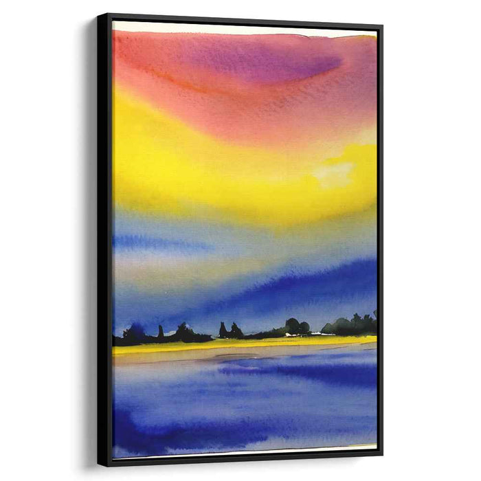 Yellow Watercolor Sunset #214