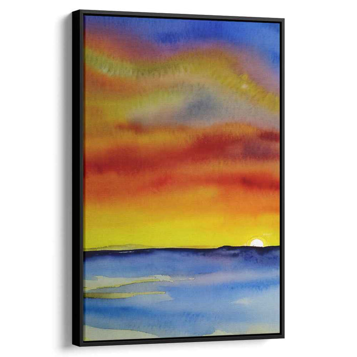 Yellow Watercolor Sunset #215