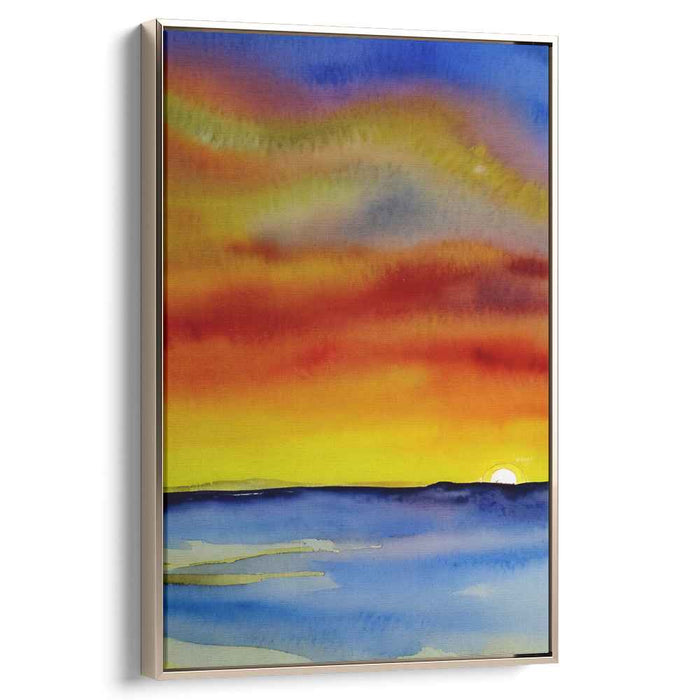 Yellow Watercolor Sunset #215