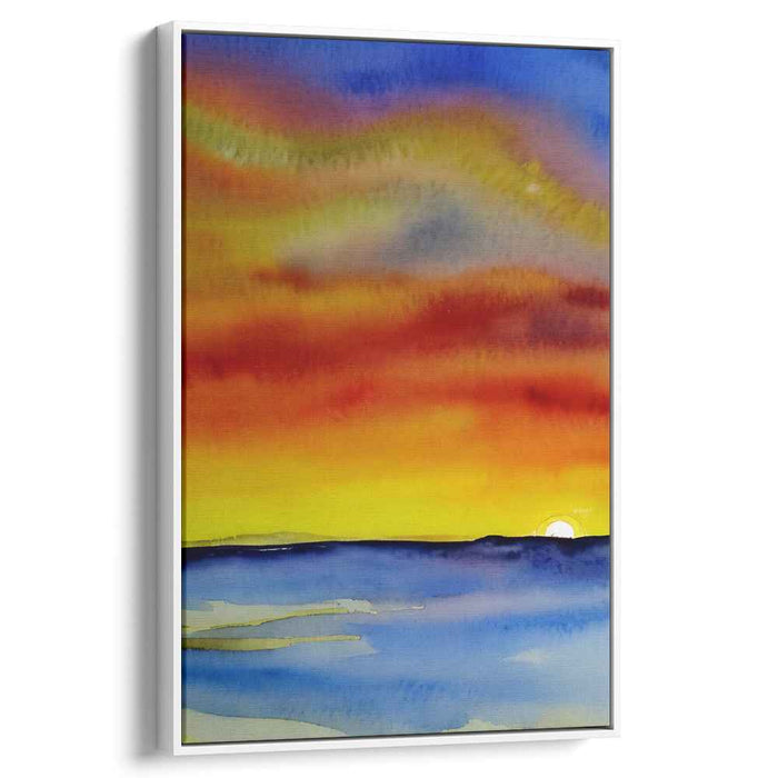 Yellow Watercolor Sunset #215