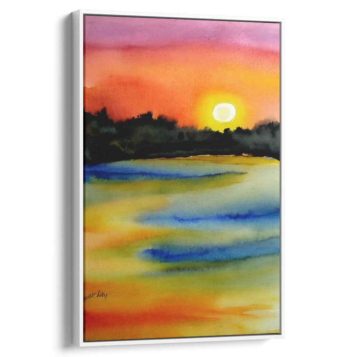 Yellow Watercolor Sunset #220