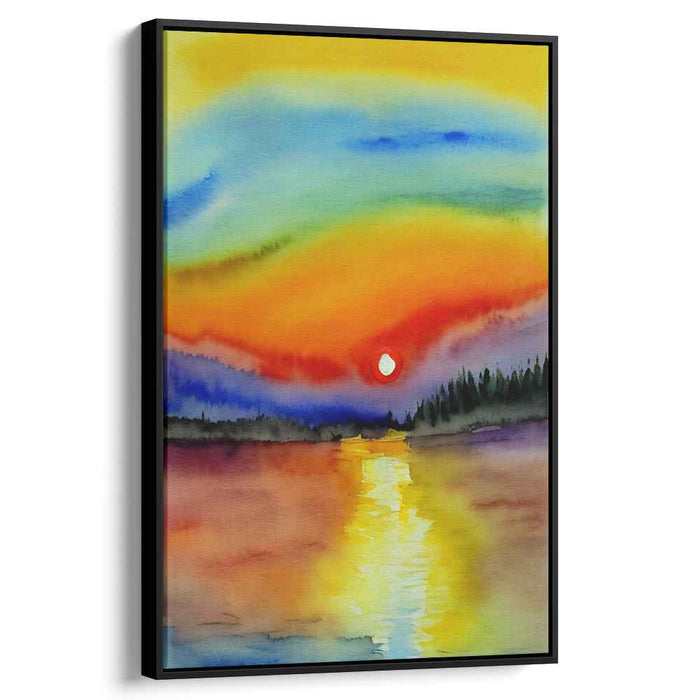 Yellow Watercolor Sunset #225