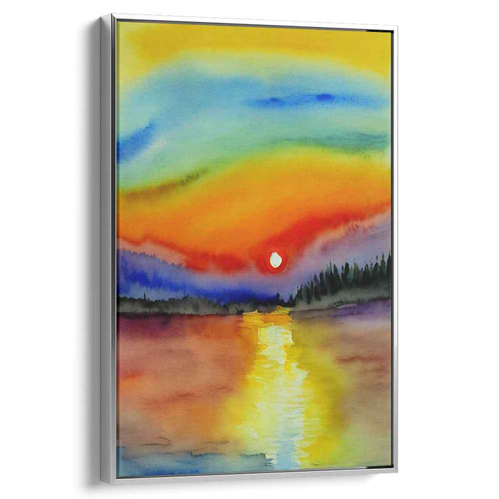 Yellow Watercolor Sunset #225