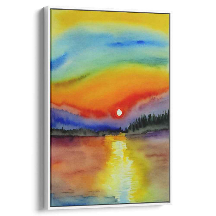 Yellow Watercolor Sunset #225