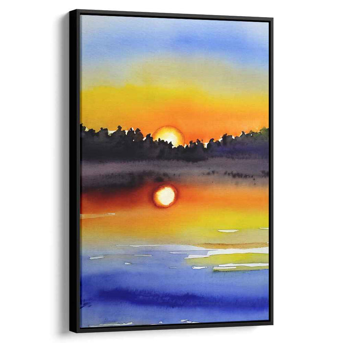 Yellow Watercolor Sunset #231