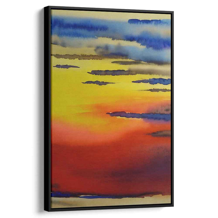 Foggy Dreamscape Reverie: Watercolor Impressionist Landscape Art Print