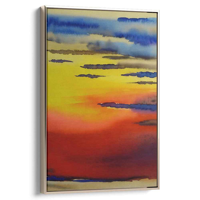 Foggy Dreamscape Reverie: Watercolor Impressionist Landscape Art Print