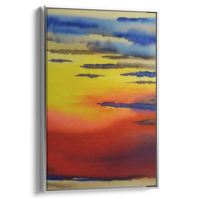 Foggy Dreamscape Reverie: Watercolor Impressionist Landscape Art Print