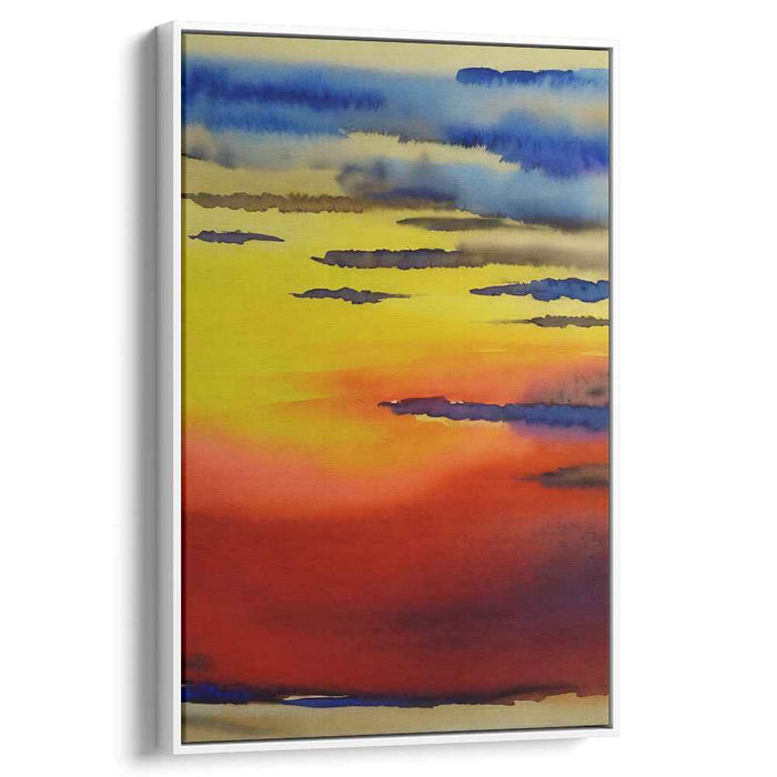 Foggy Dreamscape Reverie: Watercolor Impressionist Landscape Art Print