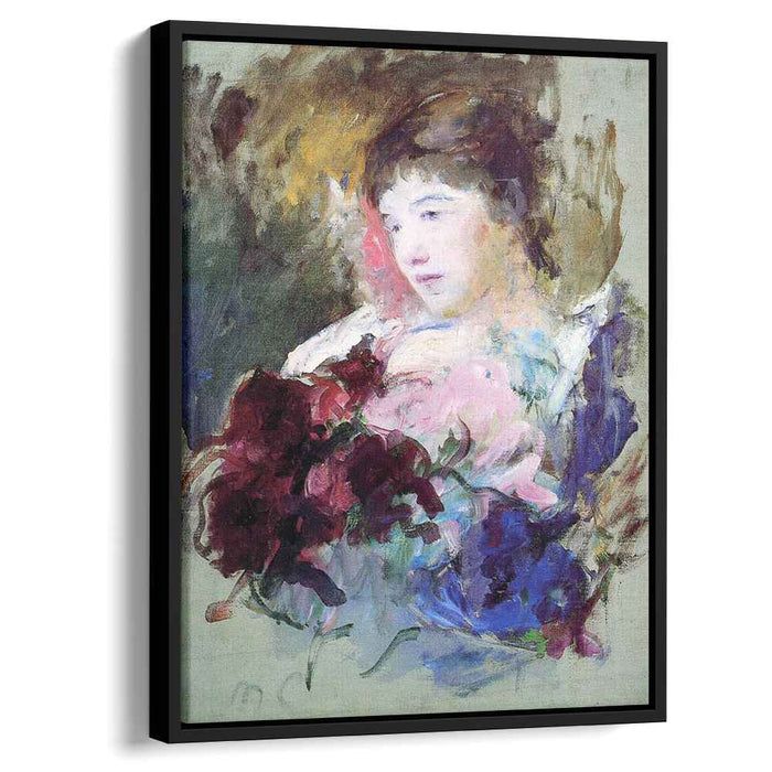 Young Girl Holding a Loose Bouquet (1880) by Mary Cassatt