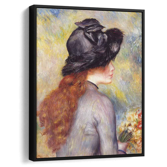 Young Girl Holding at Bouquet of Tulips (1878) by Pierre-Auguste Renoir