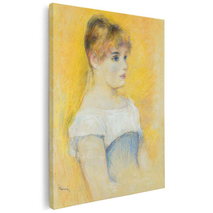 Young Girl in a Blue Corset by Pierre-Auguste Renoir