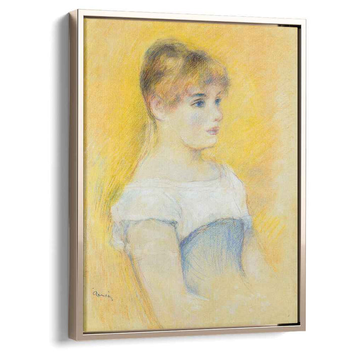 Young Girl in a Blue Corset by Pierre-Auguste Renoir