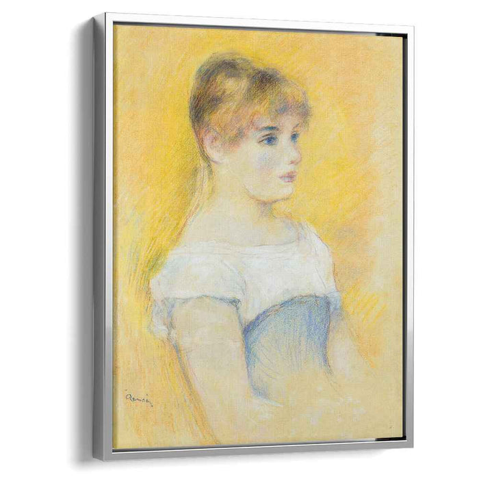 Young Girl in a Blue Corset by Pierre-Auguste Renoir