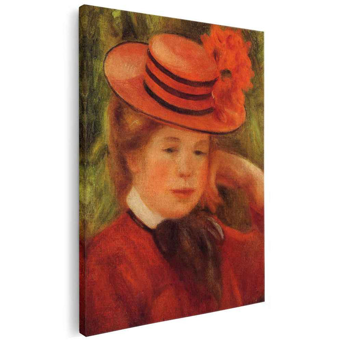 Young Girl in a Red Hat (1899) by Pierre-Auguste Renoir