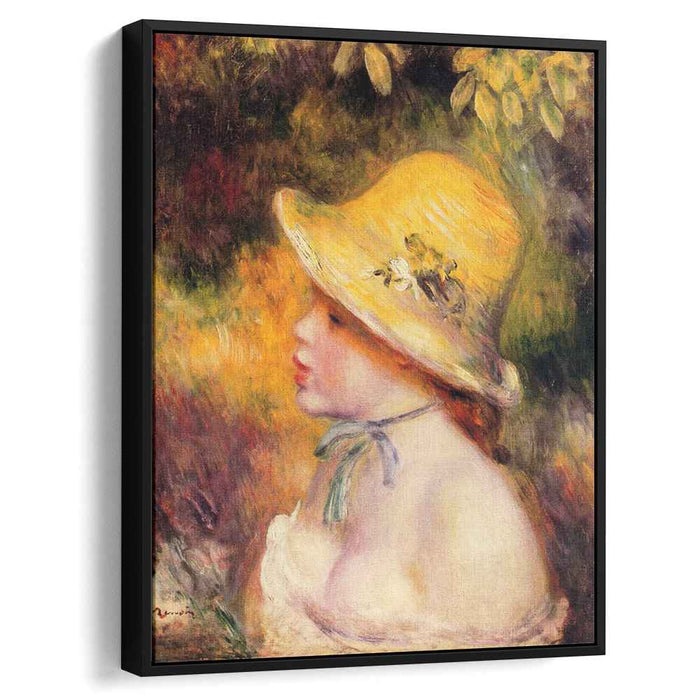 Young Girl in a Straw Hat (1890) by Pierre-Auguste Renoir