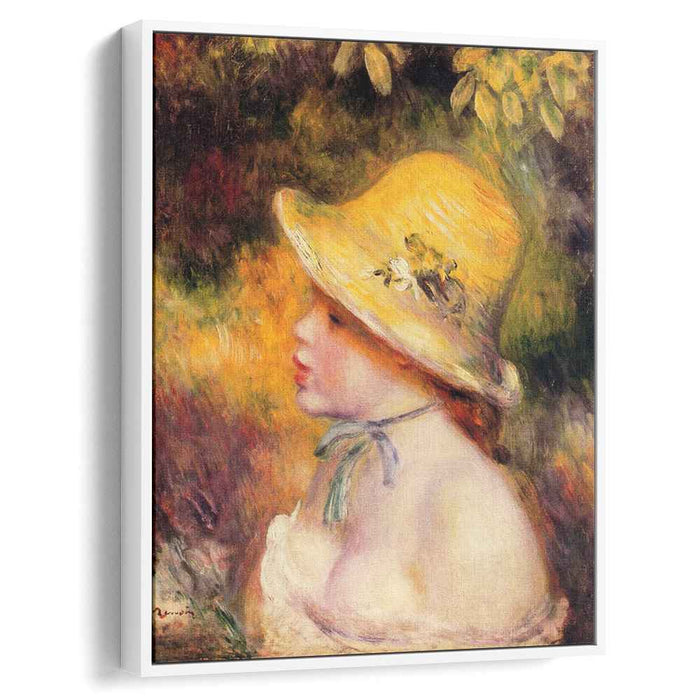 Young Girl in a Straw Hat (1890) by Pierre-Auguste Renoir