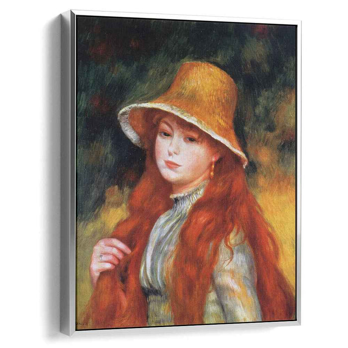 Young Girl in a Straw Hat (1884) by Pierre-Auguste Renoir